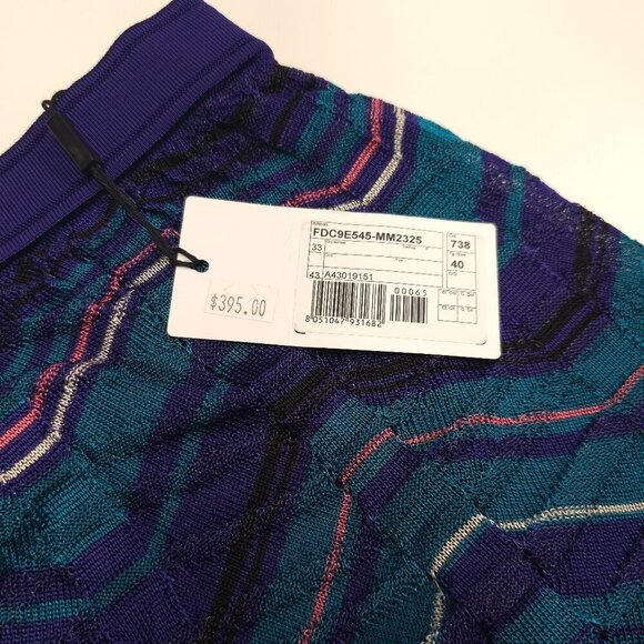 M MISSONI Zigzag Patterned Multicolored Knit Pencil Skirt - Picture 11 of 14